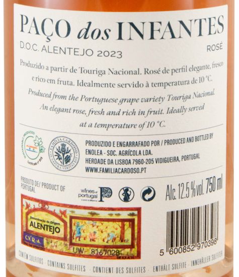 2023 Herdade da Lisboa Paço dos Infante Touriga Nacional rosé