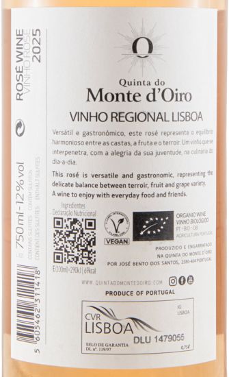 2025 Quinta do Monte d'Oiro biológico rosé