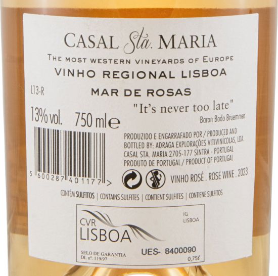 2023 Casal Sta. Maria Mar de Rosas rosé