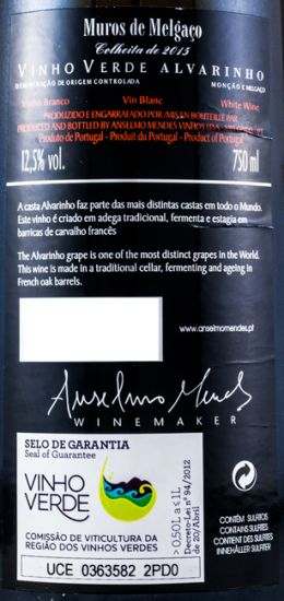 2015 Alvarinho Muros de Melgaço branco