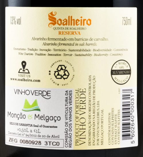 2017 Alvarinho Soalheiro Reserva white