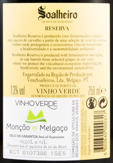 2016 Alvarinho Soalheiro Reserva white