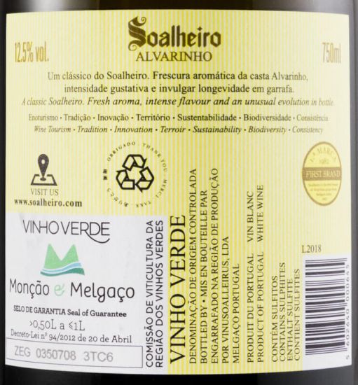 2018 Soalheiro Alvarinho white