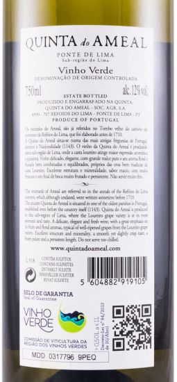 2018 Quinta do Ameal Loureiro white