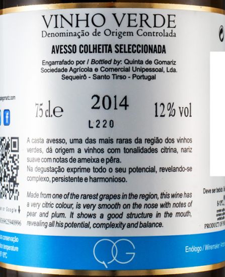 2014 Quinta de Gomariz Avesso branco
