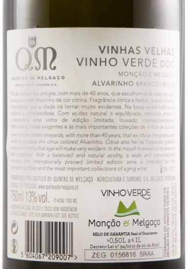 2018 Quintas de Melgaço Alvarinho Vinhas Velhas white