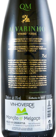 2017 Quintas de Melgaço QM Alvarinho branco