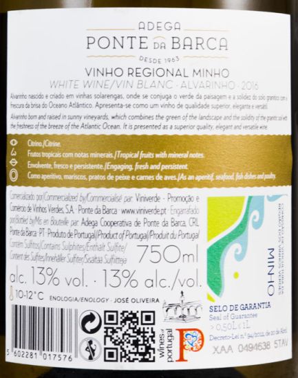 2016 Ponte da Barca Alvarinho Reserva white