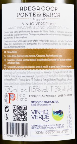 2016 Ponte da Barca Loureiro Grande Reserva white