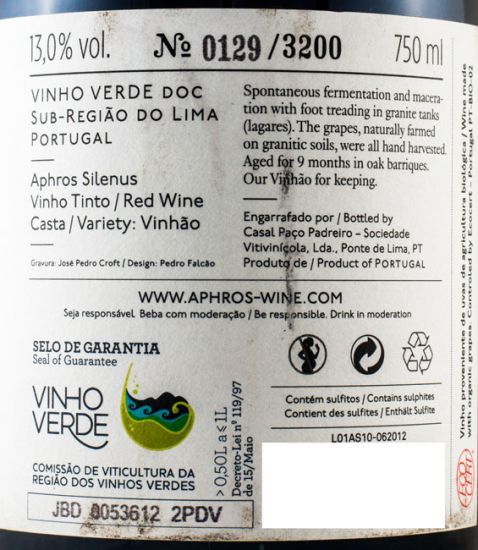 2010 Aphros Silenus Vinhão organic red
