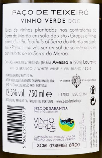2016 Paço de Teixeiró white