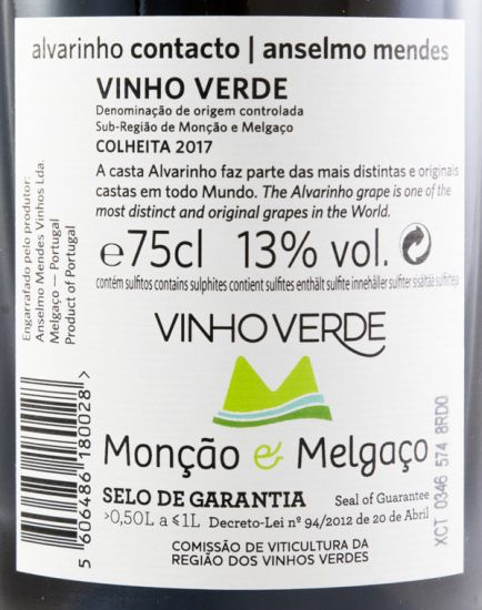 2017 Anselmo Mendes Alvarinho Contacto white