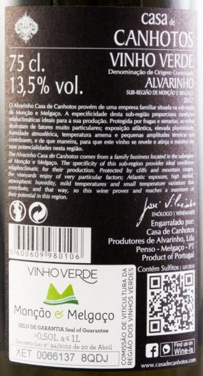 2017 Casa de Canhotos Alvarinho branco