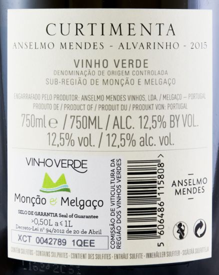 2015 Anselmo Mendes Curtimenta Alvarinho branco
