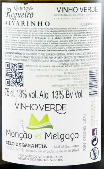 2017 Quinta do Regueiro Reserva Alvarinho white
