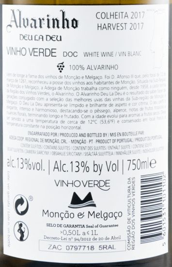 2017 Alvarinho Deu La Deu branco