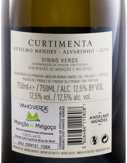 2016 Anselmo Mendes Curtimenta Alvarinho white