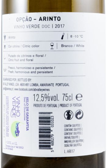 2017 Opção Arinto white
