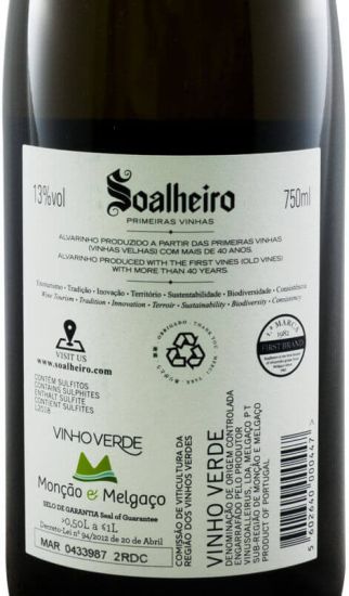 2018 Soalheiro Primeiras Vinhas Alvarinho white