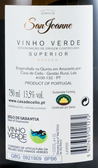 2012 Quinta de San Joanne Superior branco