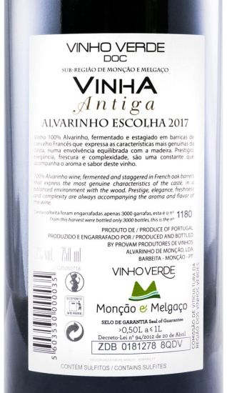 2017 Vinha Antiga Alvarinho white