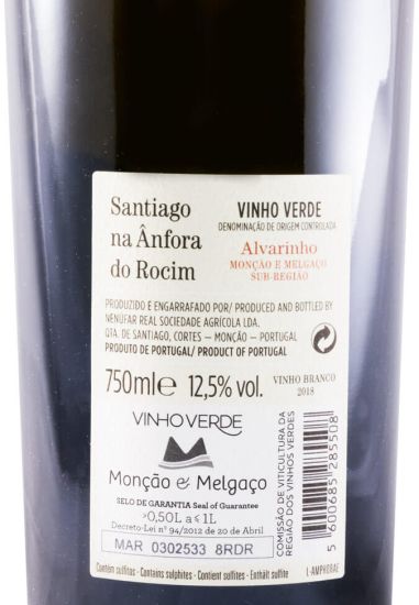 2018 Santiago na Ânfora do Rocim Alvarinho branco