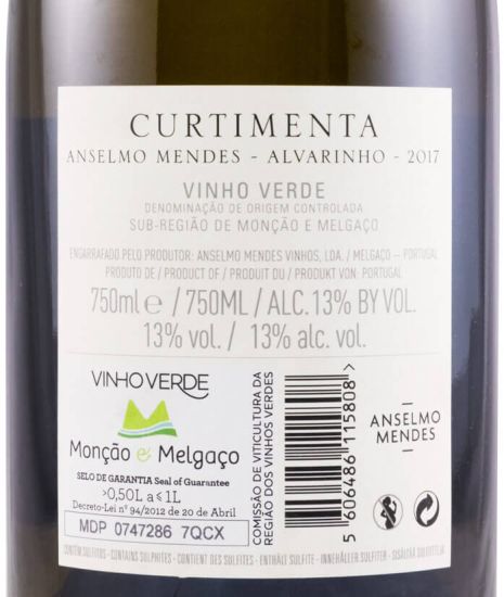 2017 Anselmo Mendes Curtimenta Alvarinho white