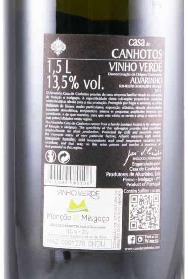 2018 Casa de Canhotos Alvarinho branco 1,5L