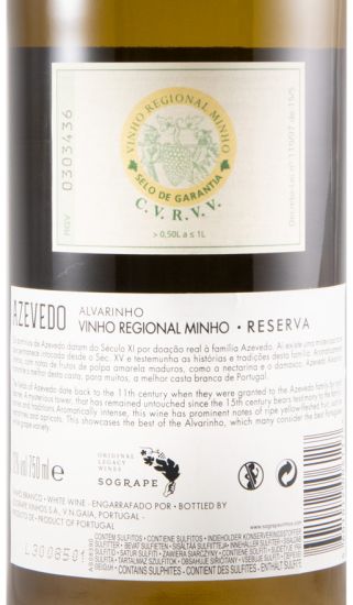 2019 Azevedo Reserva Alvarinho white