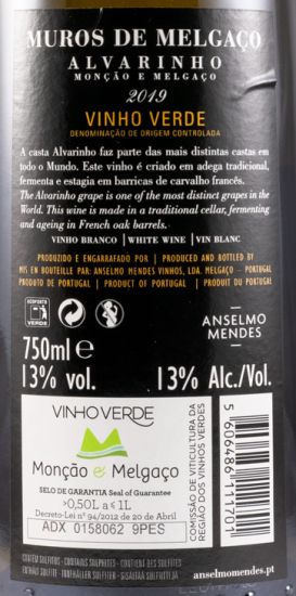 2019 Muros de Melgaço Alvarinho white