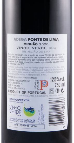 2020 Ponte de Lima Vinhão tinto