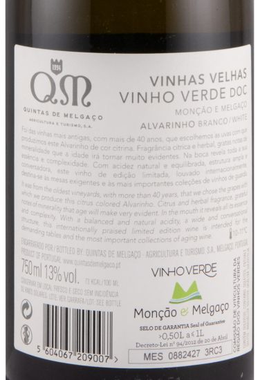 2019 Quintas de Melgaço QM Alvarinho Vinhas Velhas branco