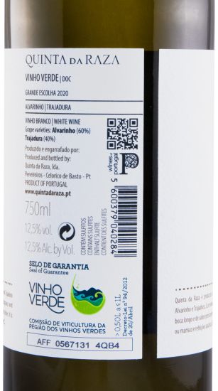 2020 Quinta da Raza Grande Escolha Alvarinho Trajadura branco