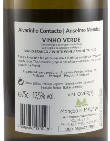 2020 Anselmo Mendes Alvarinho Contacto branco