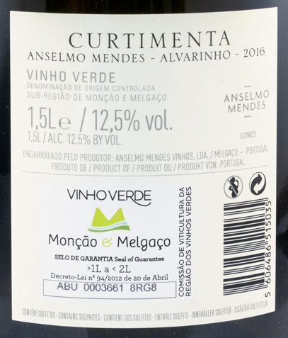 2016 Anselmo Mendes Curtimenta Alvarinho branco 1,5L