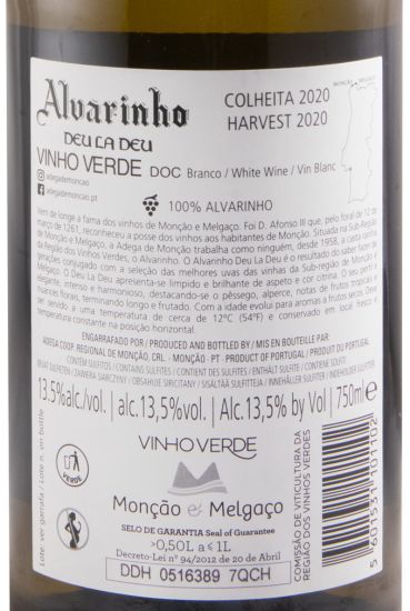 2020 Alvarinho Deu La Deu branco