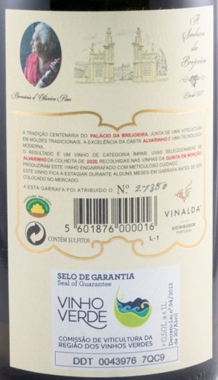 2020 Palácio da Brejoeira Alvarinho branco