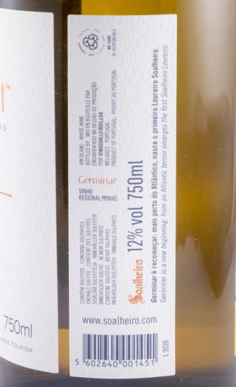 2020 Soalheiro Germinar Loureiro Vinhas Velhas branco