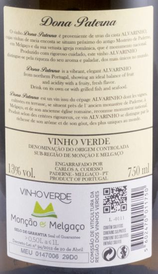 2020 Dona Paterna Alvarinho branco
