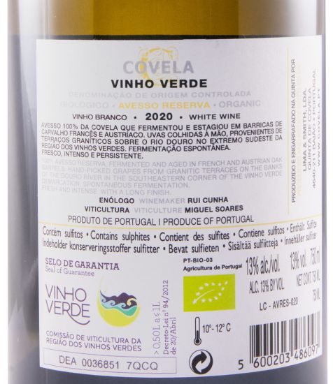 2020 Covela Avesso Reserva organic white