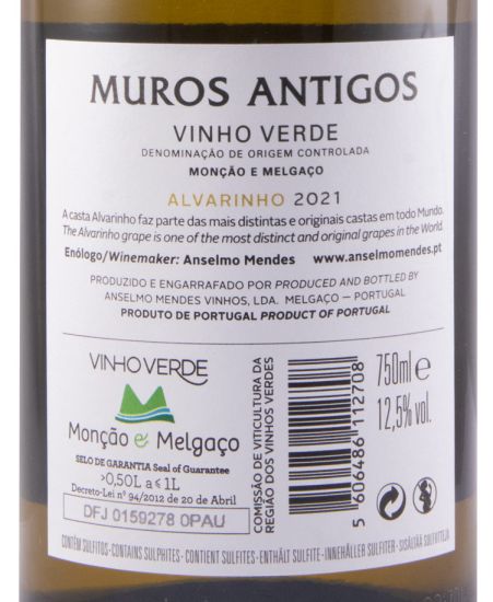 2021 Muros Antigos Alvarinho branco
