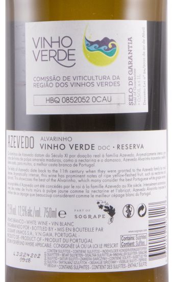 2021 Azevedo Alvarinho Reserva branco