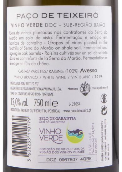 2019 Paço de Teixeiró Avesso white