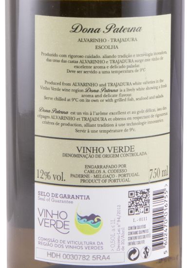 2021 Dona Paterna Alvarinho & Trajadura branco