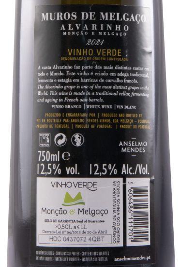 2021 Muros de Melgaço Alvarinho branco