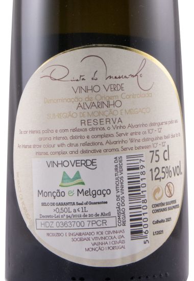 2021 Quinta do Mascanho Alvarinho Reserva branco