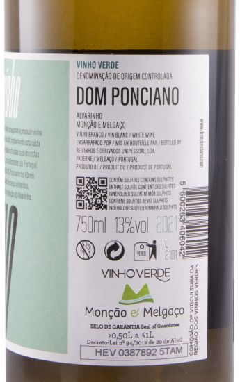 2020 Dom Ponciano Alvarinho branco