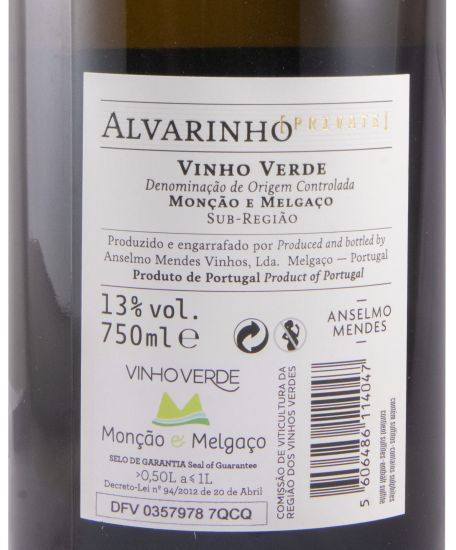 2019 Anselmo Mendes Private Alvarinho white