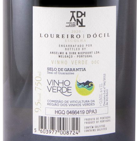 2020 Anselmo Mendes & Dirk Niepoort ADN Loureiro Dócil branco
