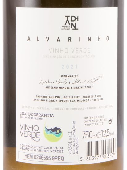 2021 Anselmo Mendes & Dirk Niepoort ADN Alvarinho branco